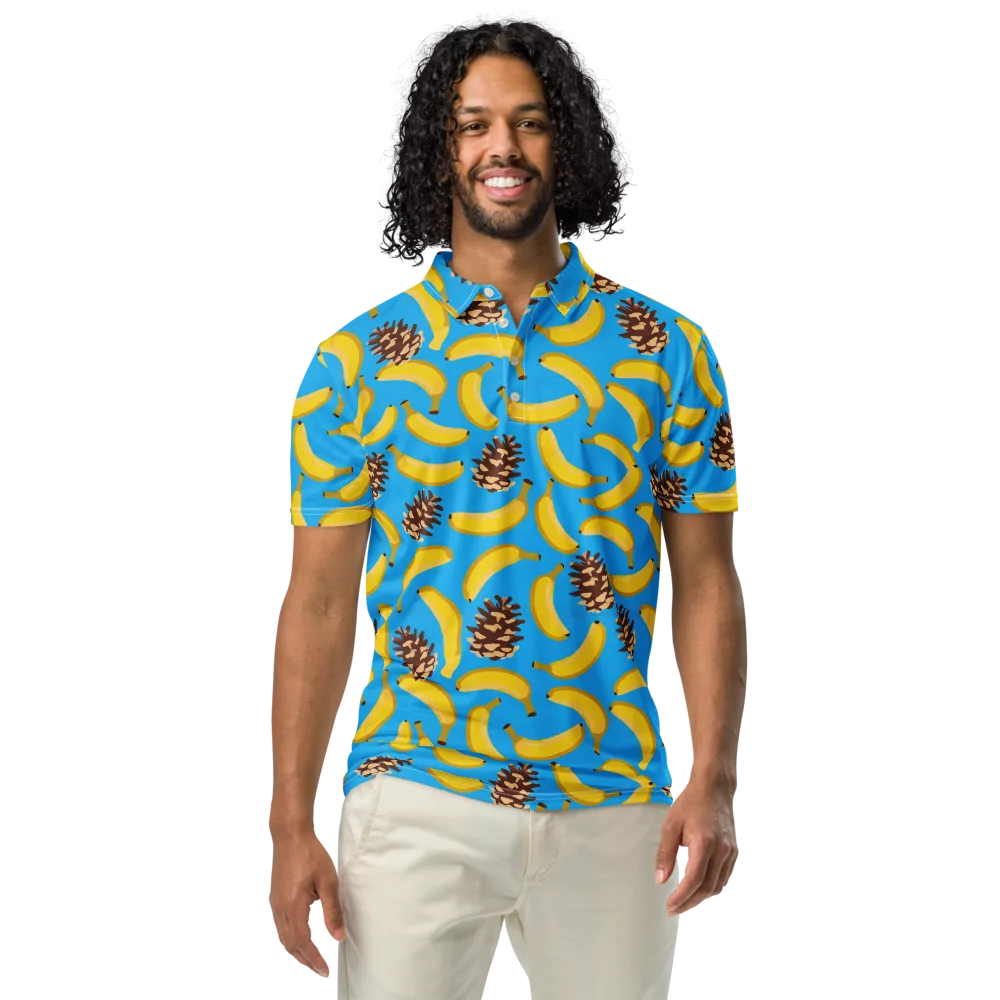 Tropic Timber on Men's Slim Fit Polo Shirt — Front