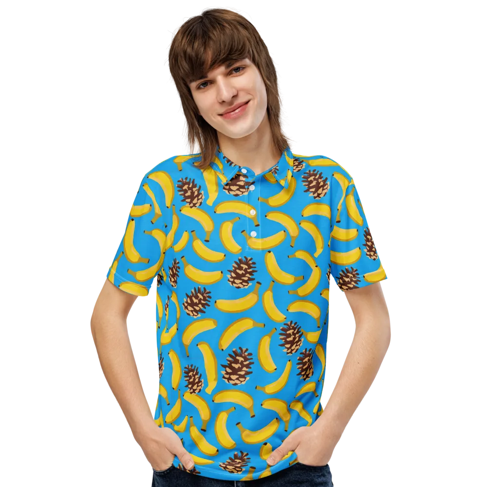 Tropic Timber on Men's Slim Fit Polo Shirt — Front