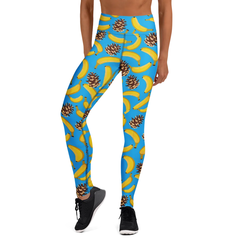 Tropic Timber on Yoga Leggings — Front