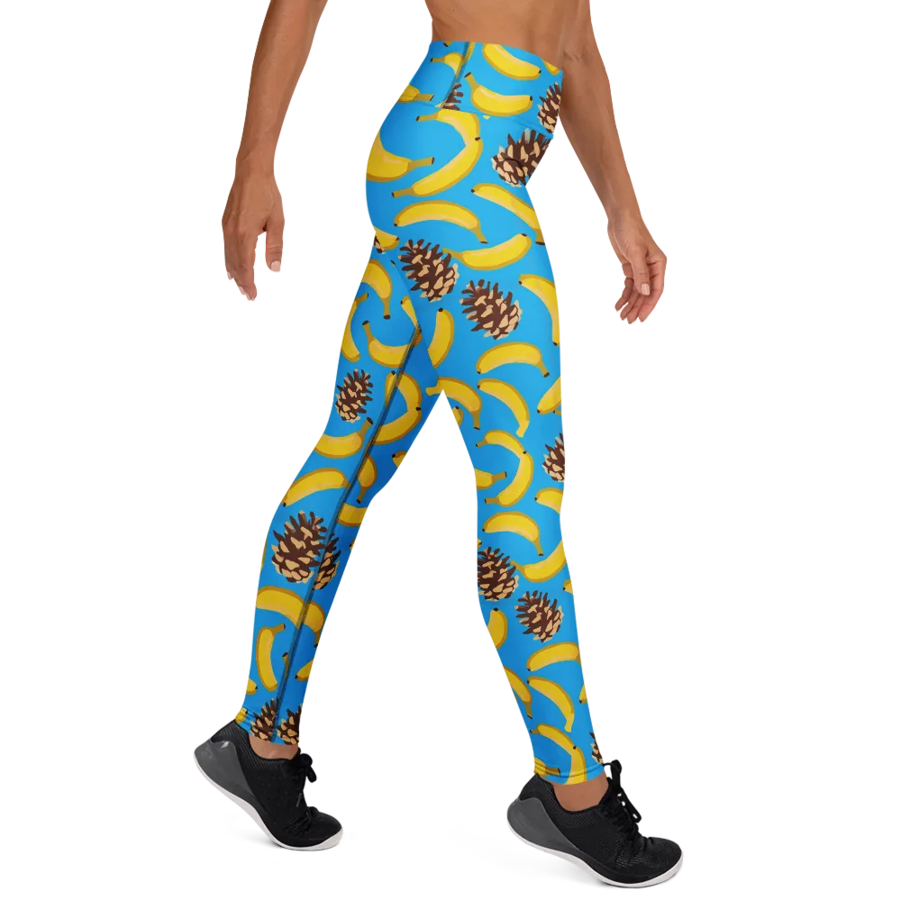 Tropic Timber on Yoga Leggings — Right
