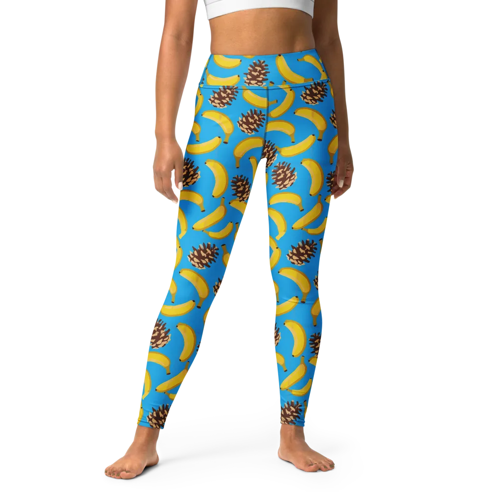 Tropic Timber on Yoga Leggings — Front