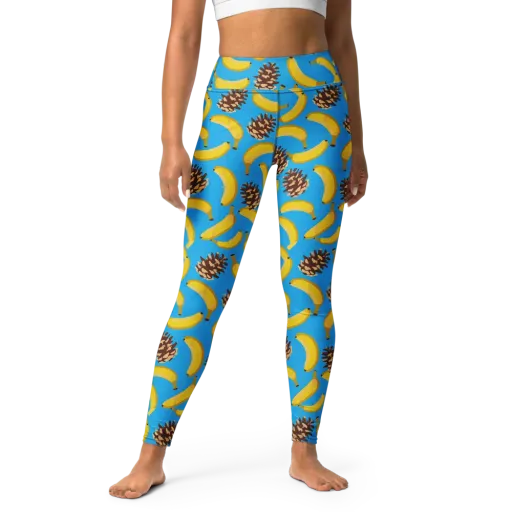 Tropic Timber on a Yoga Leggings