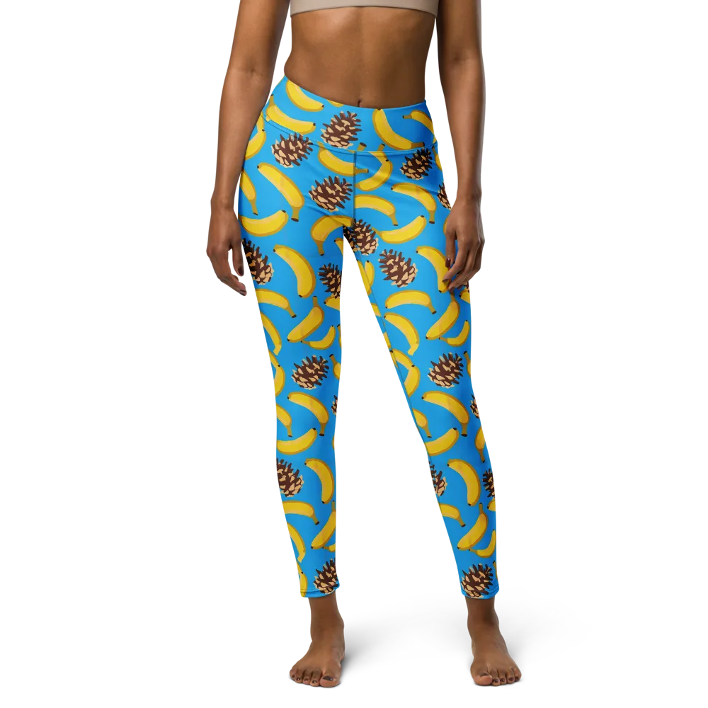 Tropic Timber on Yoga Leggings — Front