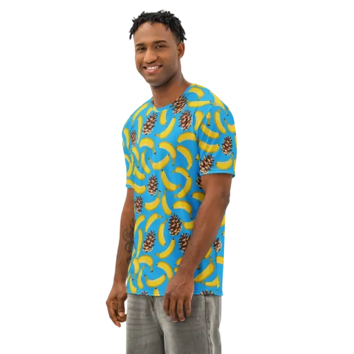 Tropic Timber on a Men's Cotton Crew Neck T-Shirt