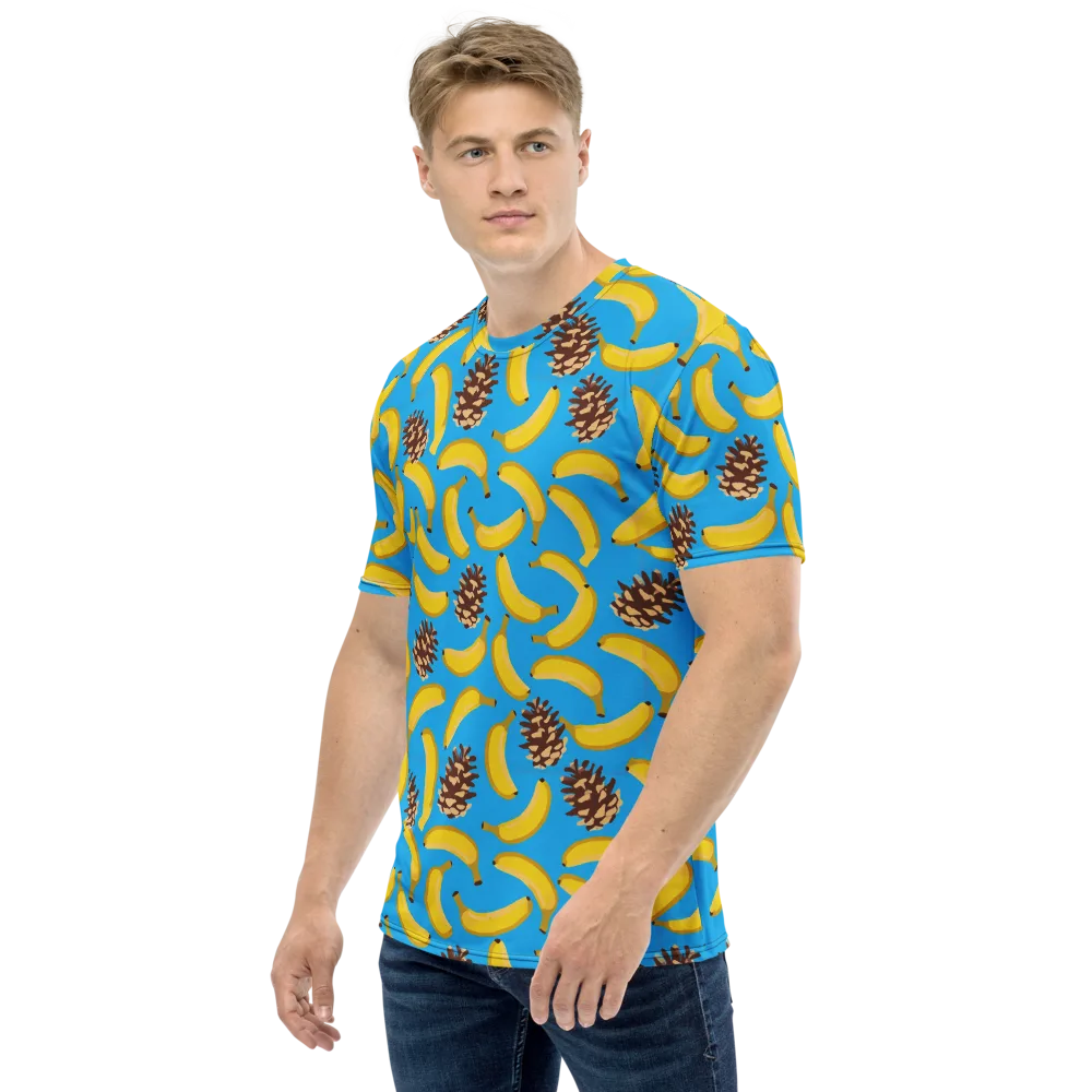Tropic Timber on Men's Crew Neck T-Shirt — Left