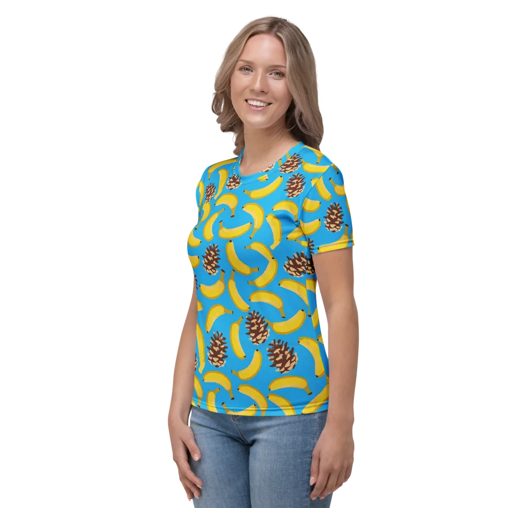 Tropic Timber on Women's Crew Neck T-Shirt — Left