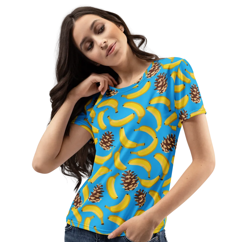 Tropic Timber on Women's Crew Neck T-Shirt — Left Front
