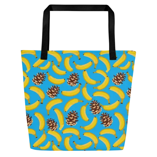 Tropic Timber on a Large Tote Bag W/ Pocket