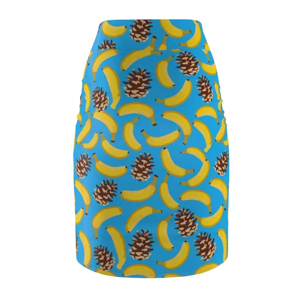 Tropic Timber on Pencil Skirt — Back