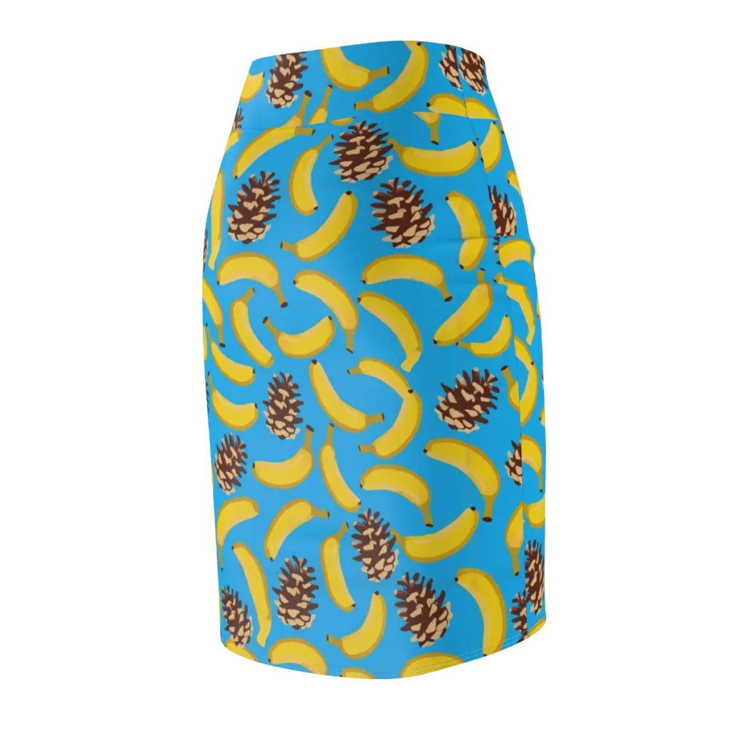 Tropic Timber on Pencil Skirt — Back Side