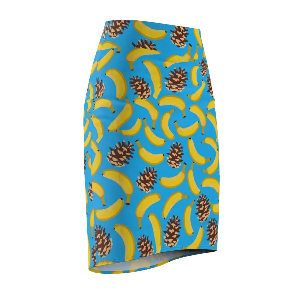 Tropic Timber on Pencil Skirt — Front Side