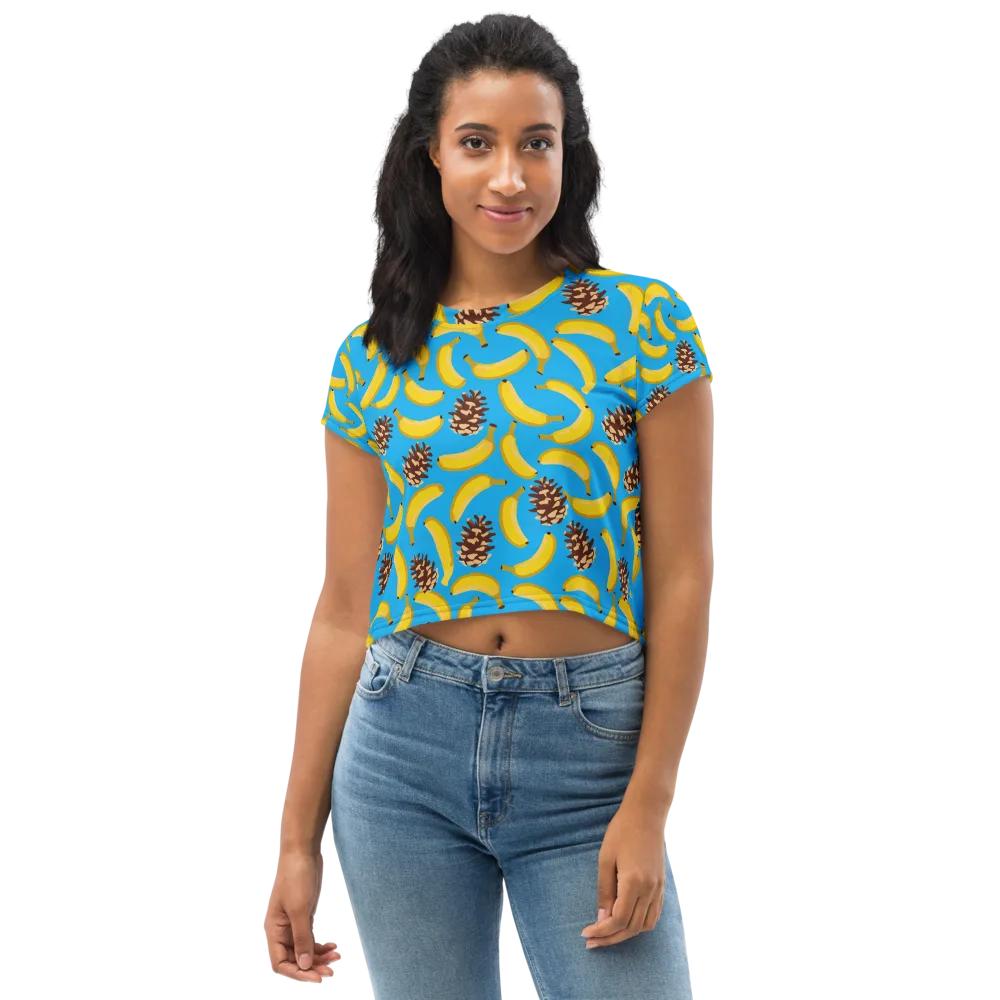 Tropic Timber on Crop Tee — Front