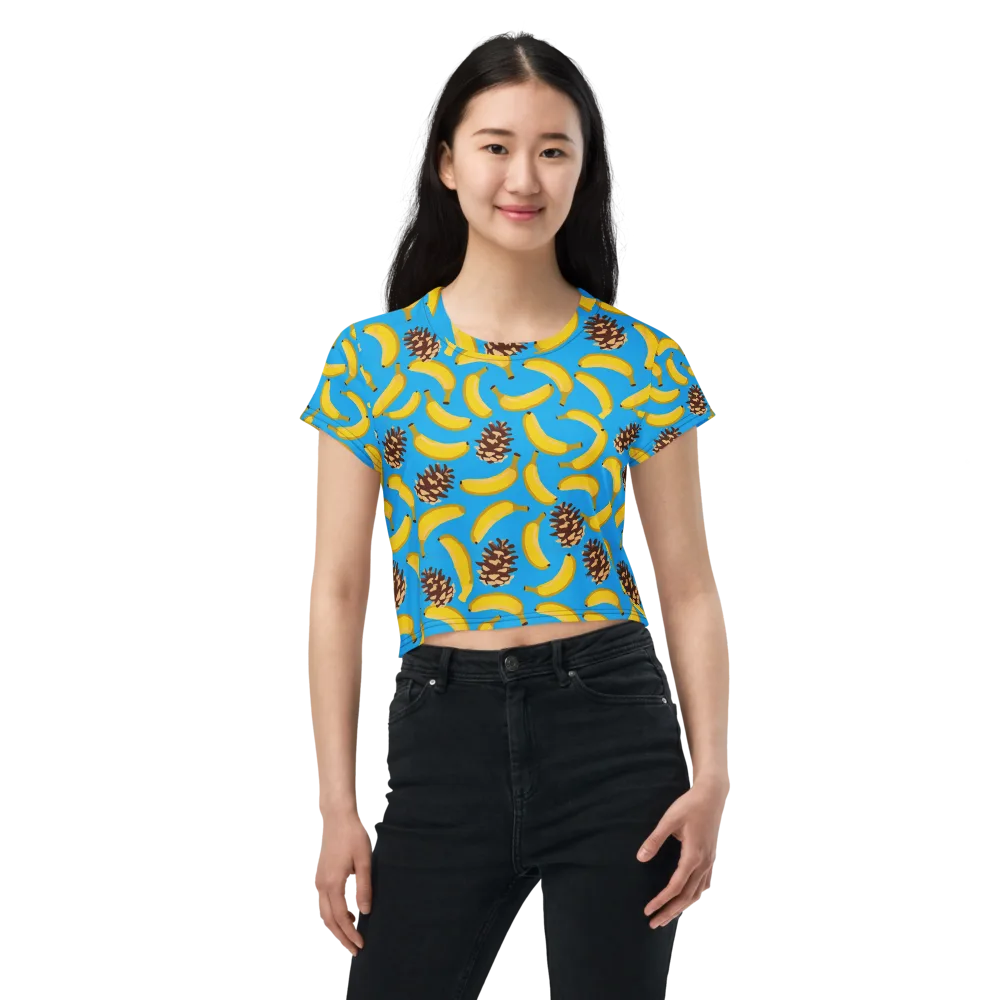 Tropic Timber on Crop Tee — Front