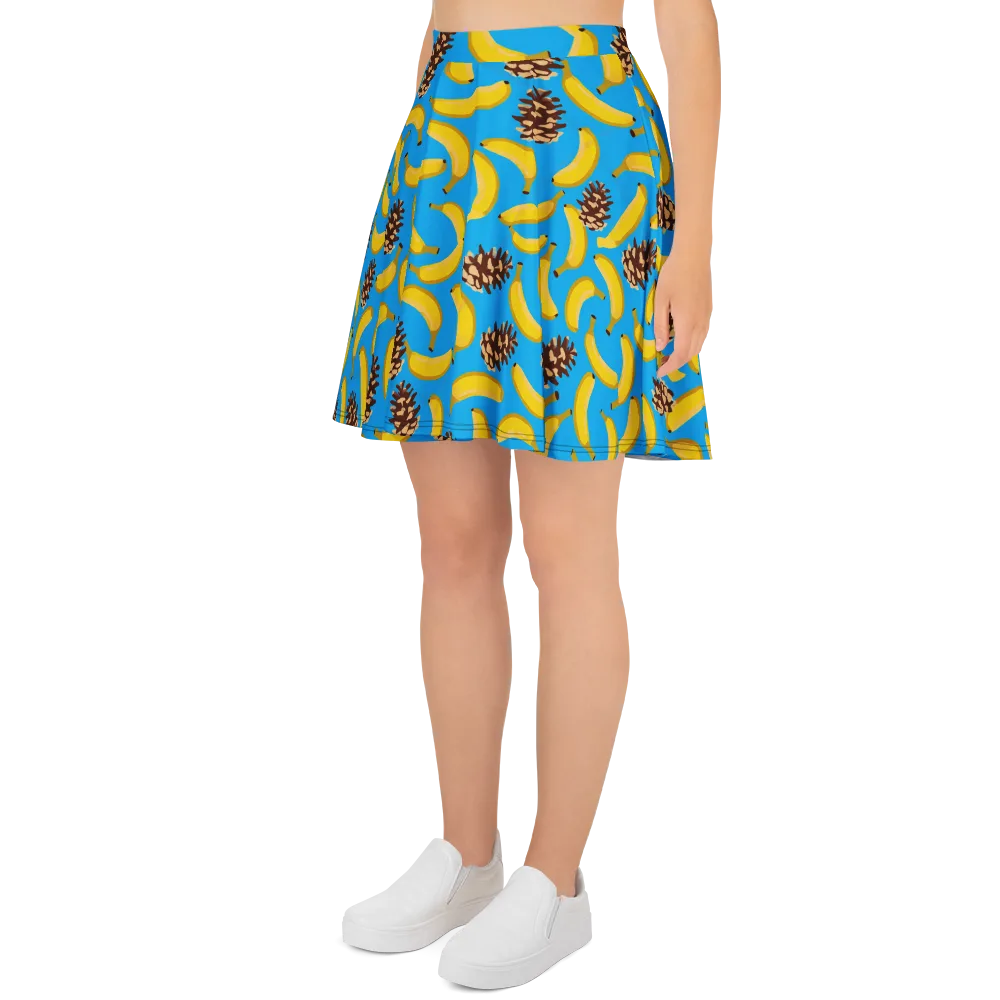 Tropic Timber on Skater Skirt — Left