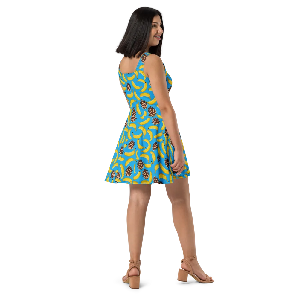 Tropic Timber on Skater Dress — Right