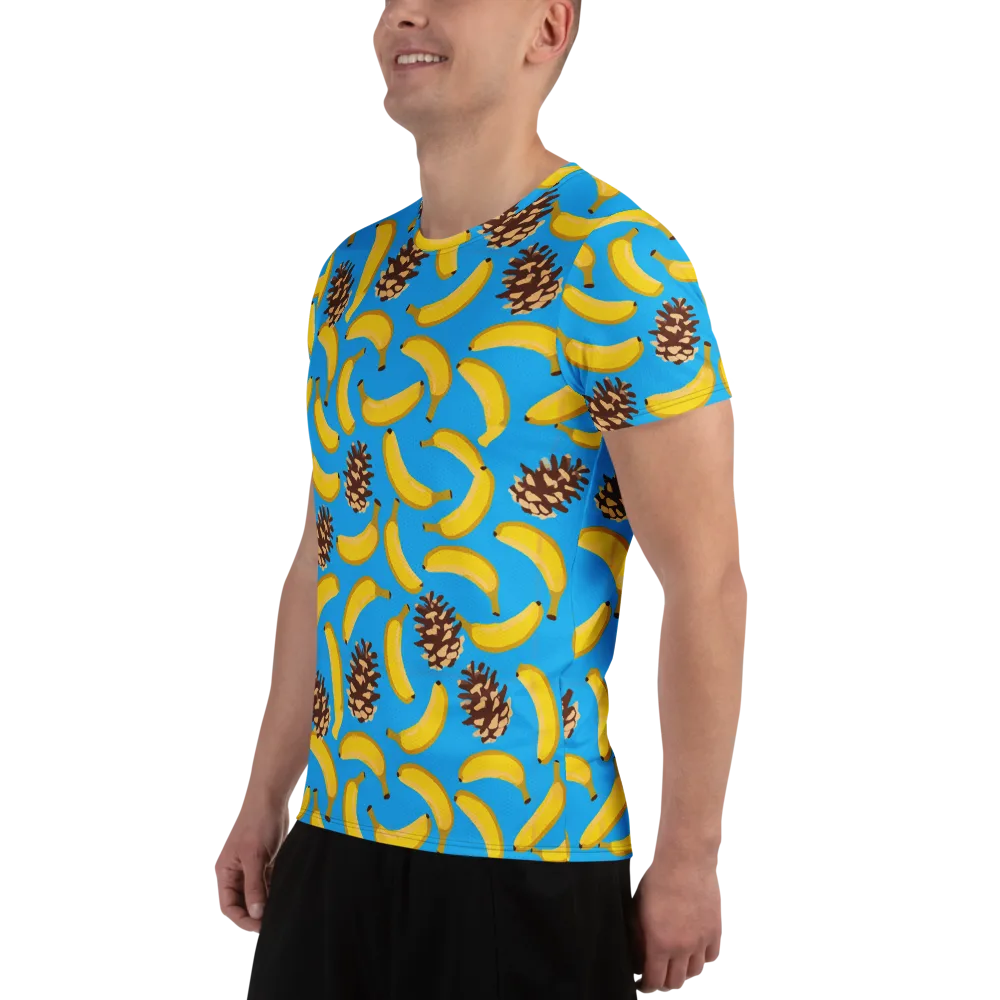 Tropic Timber on Men's Athletic T-Shirt — Left