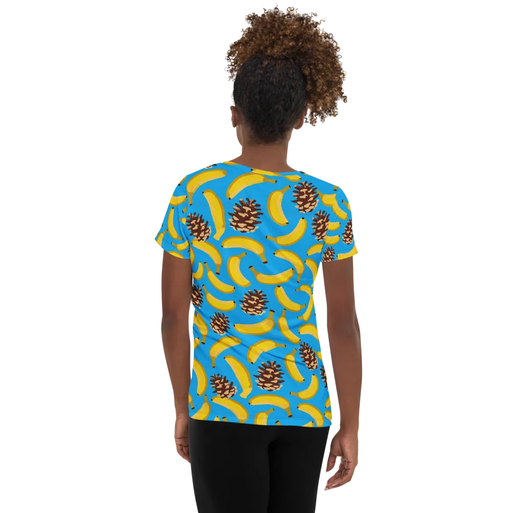 Tropic Timber on Women's Athletic T-Shirt — Back