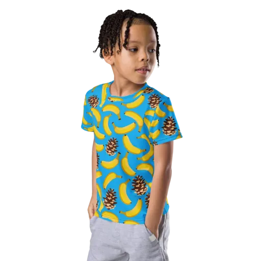 Tropic Timber on a Kids Crew Neck T-Shirt