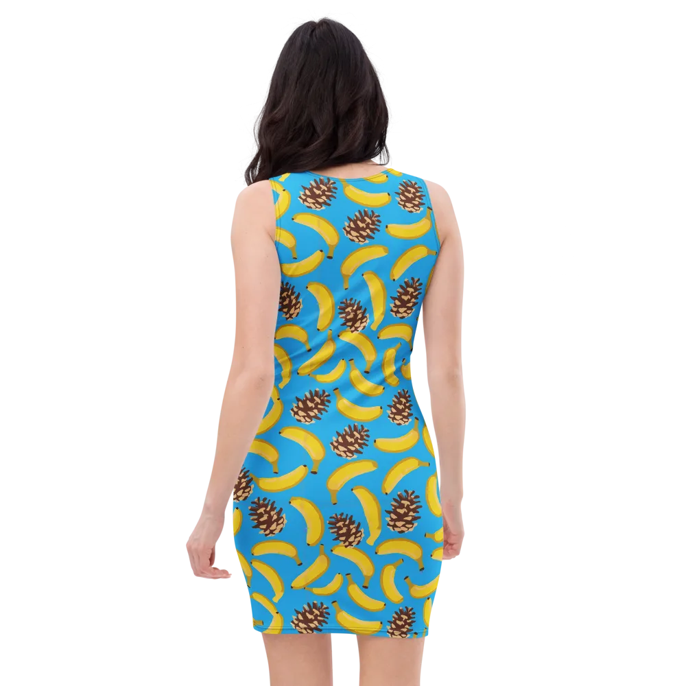 Tropic Timber on Bodycon Dress — Back