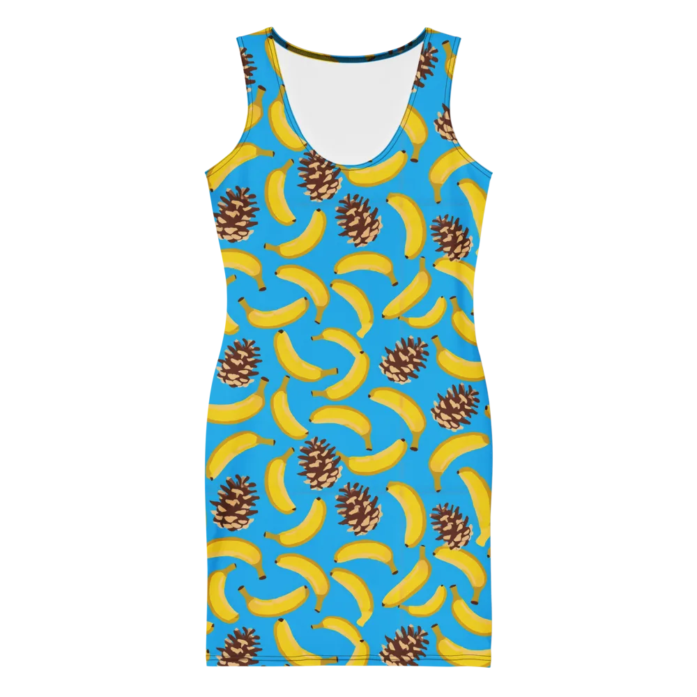 Tropic Timber on Bodycon Dress — Front