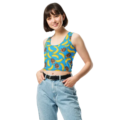 Tropic Timber on a Crop Top