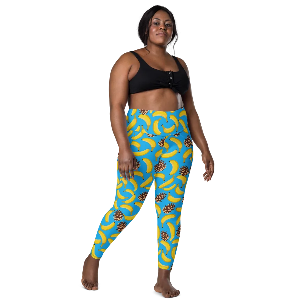 Tropic Timber on Leggings with Pockets — Front