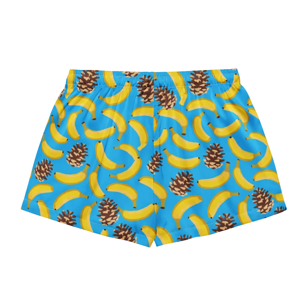 Tropic Timber on Women's Pajama Shorts — Back
