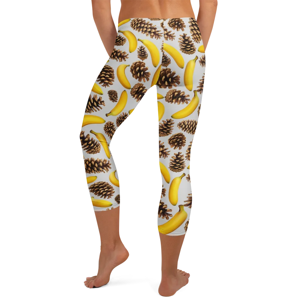 Banana Conifer on Capri Leggings — Back