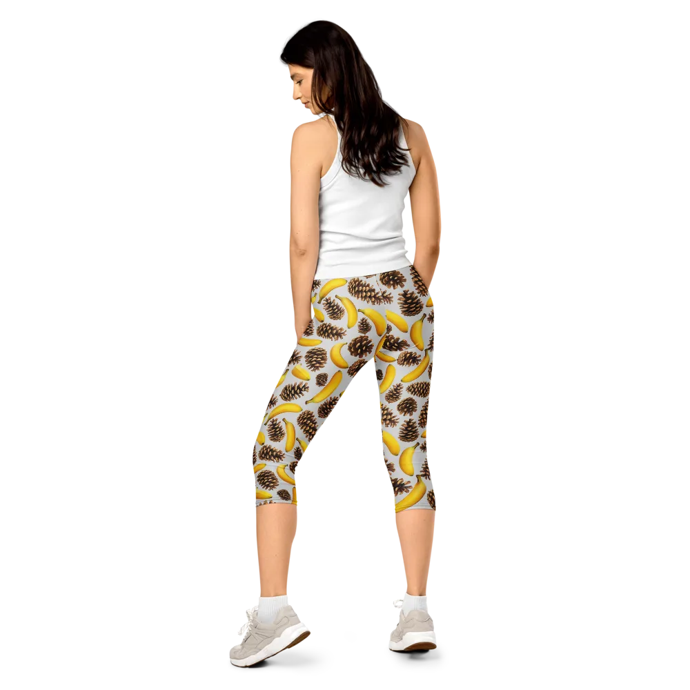 Banana Conifer on Capri Leggings — Back