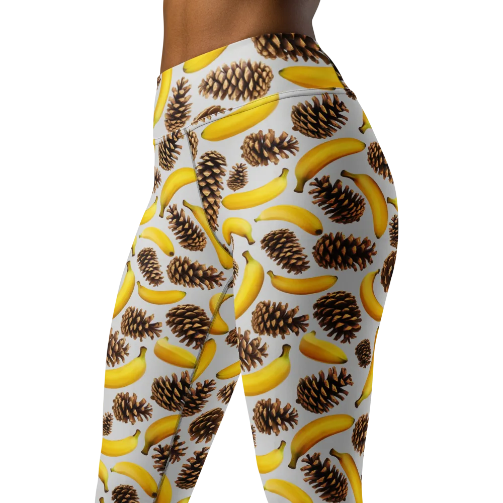 Banana Conifer on Yoga Leggings — Left Front