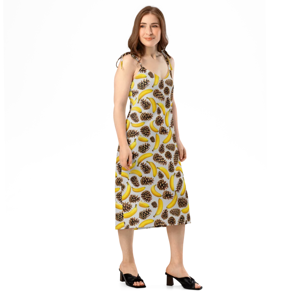 Banana Conifer on Slip Dress — Right Front