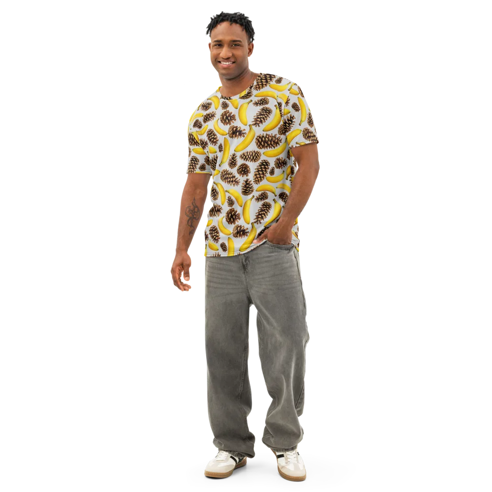 Banana Conifer on Men's Cotton Crew Neck T-Shirt — Front