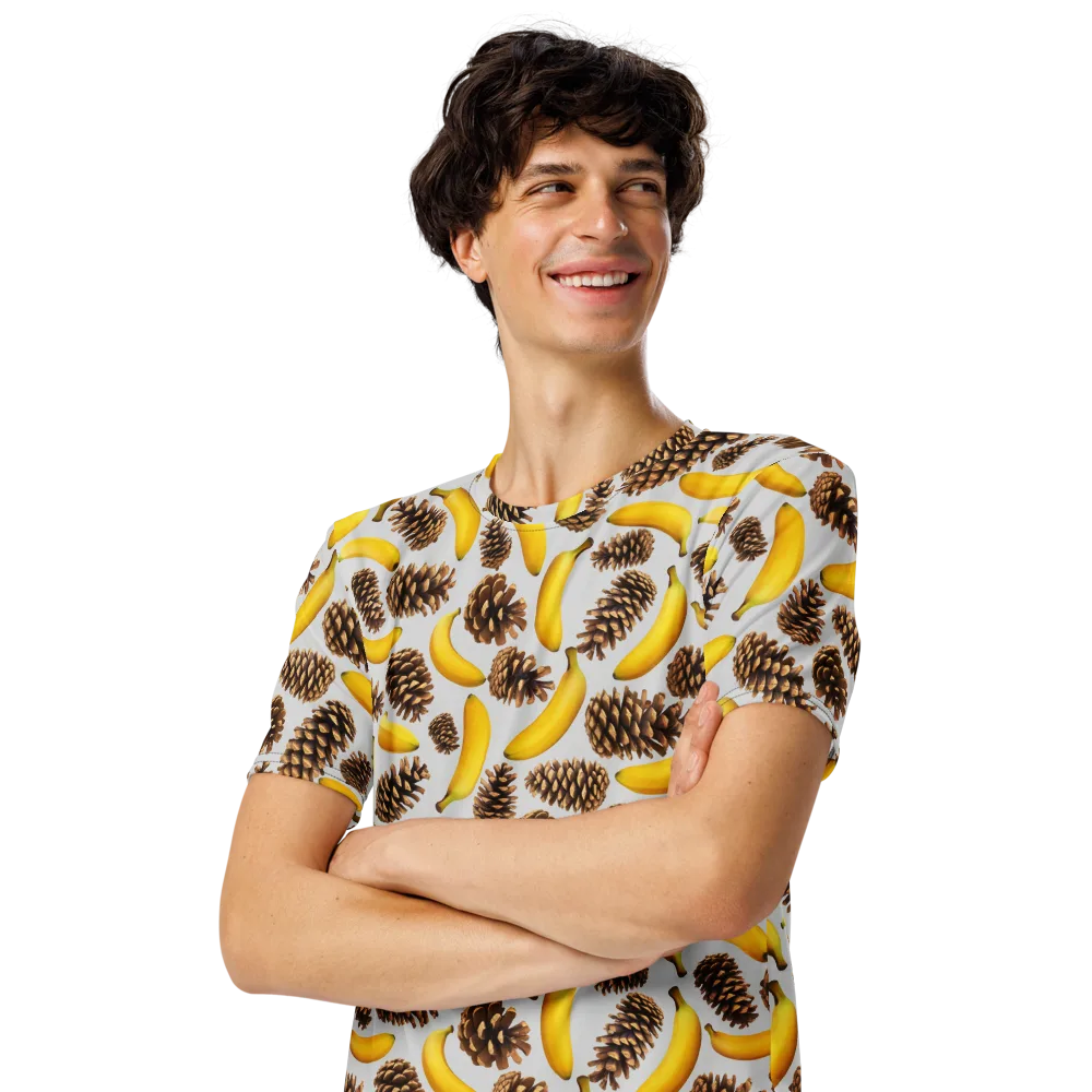 Banana Conifer on Men's Crew Neck T-Shirt — Left Front