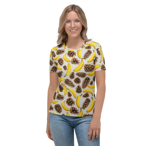 Banana Conifer on a Women's Crew Neck T-Shirt