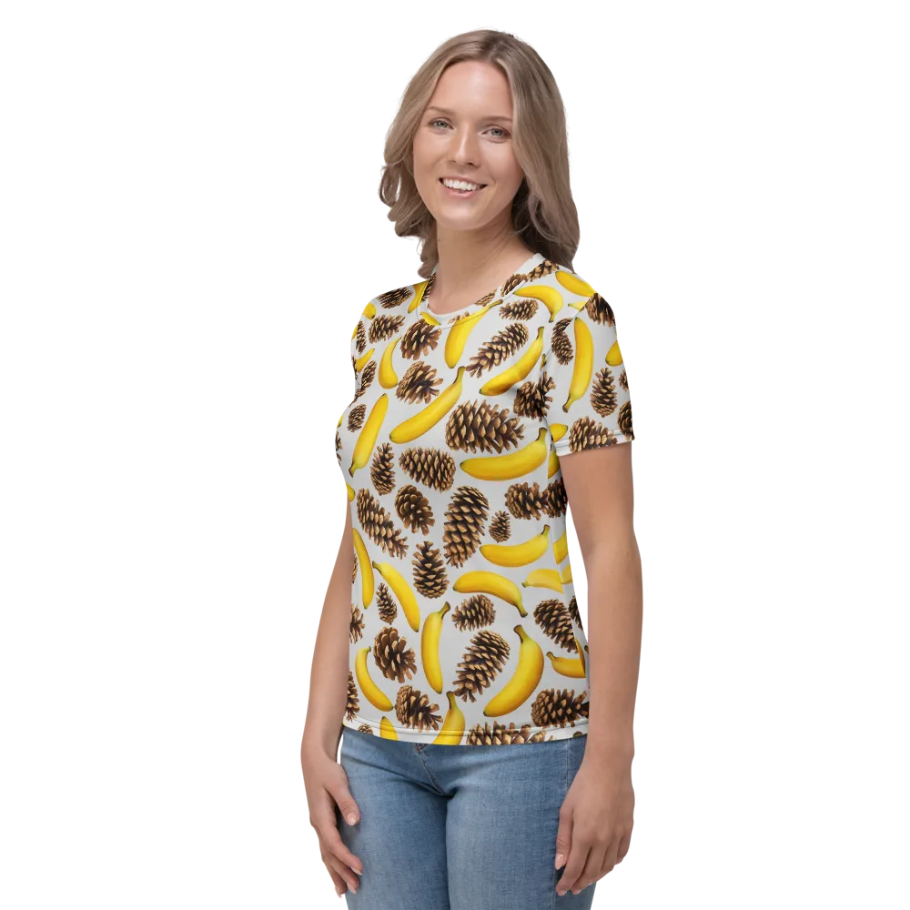 Banana Conifer on Women's Crew Neck T-Shirt — Left
