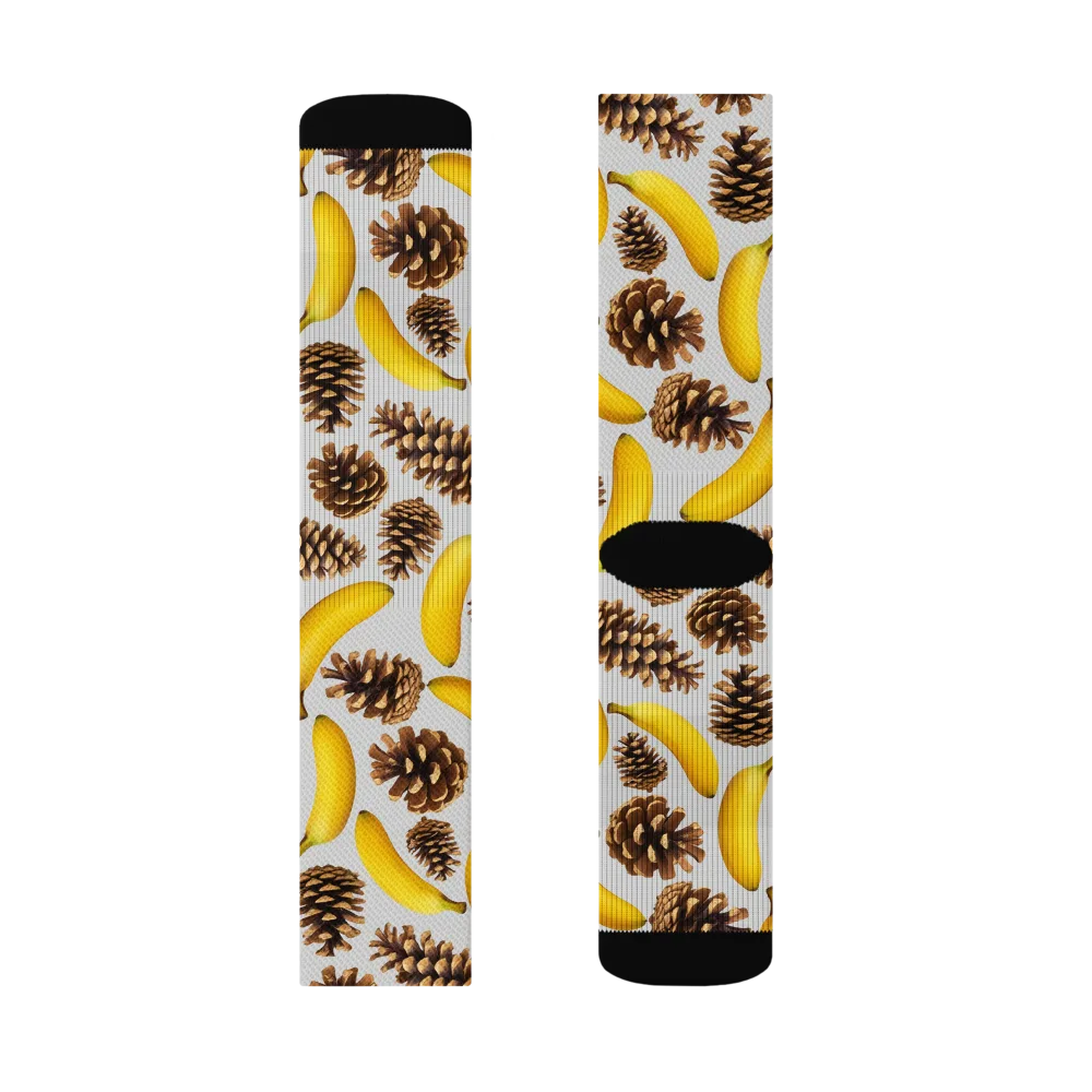 Banana Conifer on Socks — Right Sock