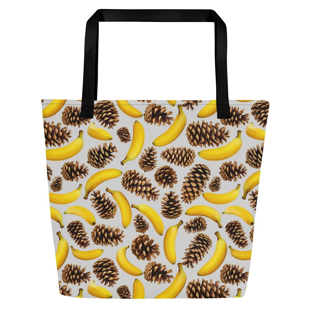 Banana Conifer on Large Tote Bag W/ Pocket — Front