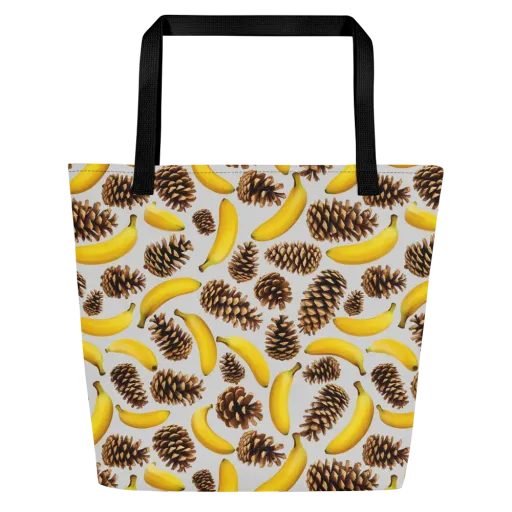 Banana Conifer on a Large Tote Bag W/ Pocket