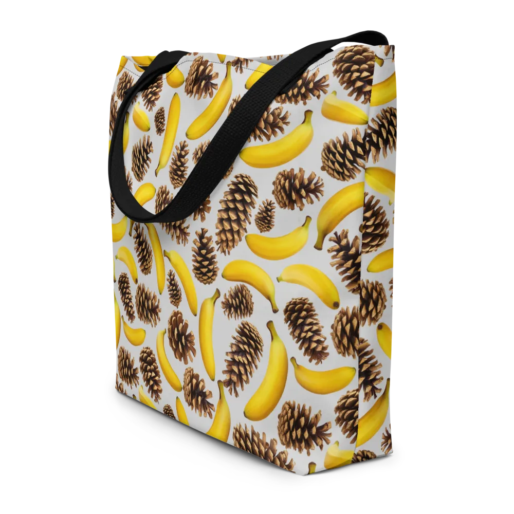 Banana Conifer on Large Tote Bag W/ Pocket — Front