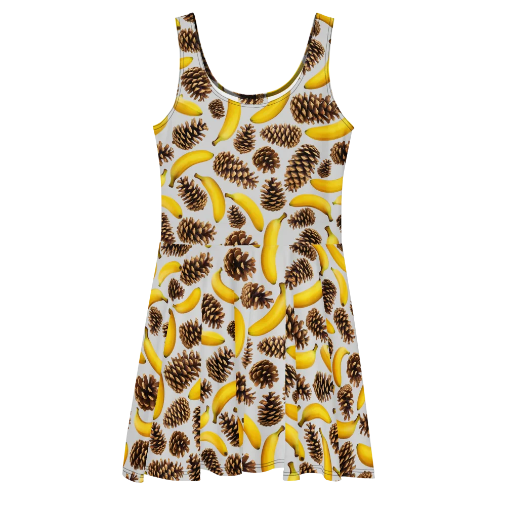 Banana Conifer on Skater Dress — Front
