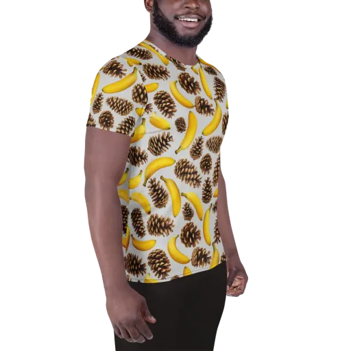 Banana Conifer on a Men's Athletic T-Shirt