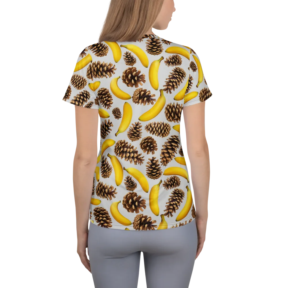 Banana Conifer on Women's Athletic T-Shirt — Back