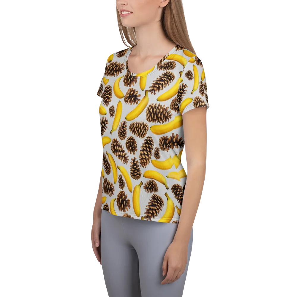 Banana Conifer on Women's Athletic T-Shirt — Left