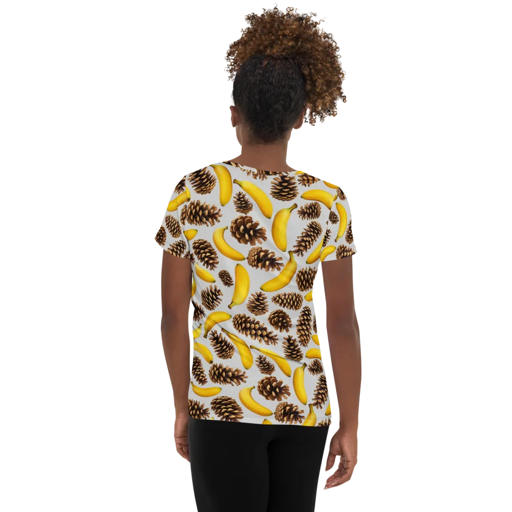 Banana Conifer on Women's Athletic T-Shirt — Back