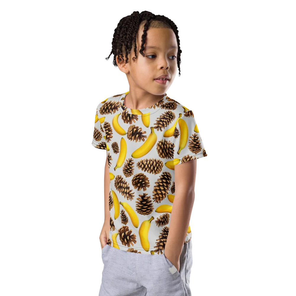 Banana Conifer on Kids Crew Neck T-Shirt — Left Front