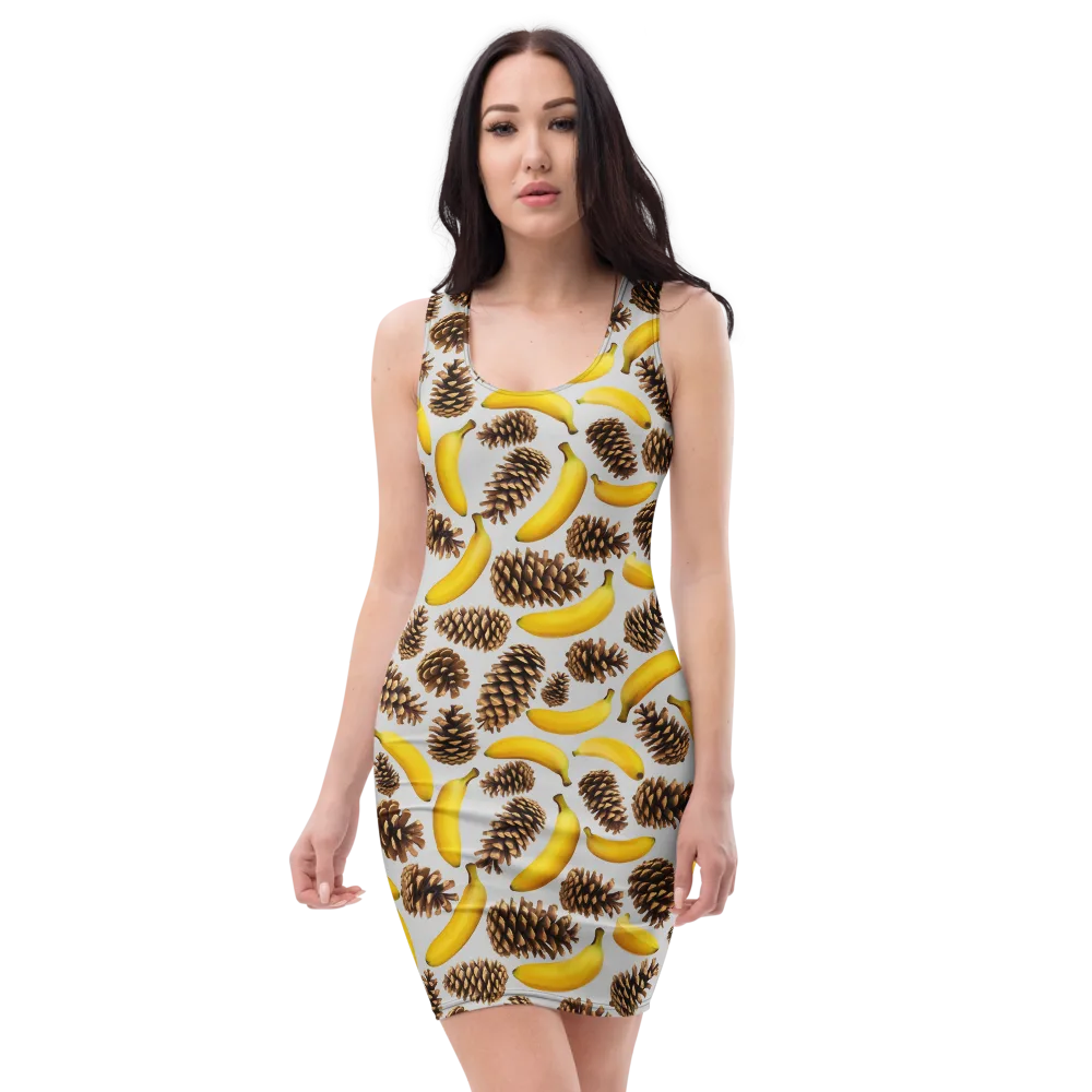 Banana Conifer on Bodycon Dress — Front