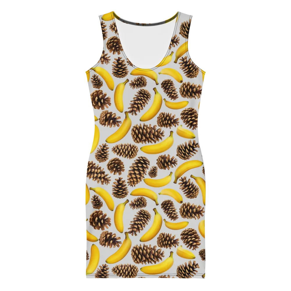 Banana Conifer on Bodycon Dress — Front