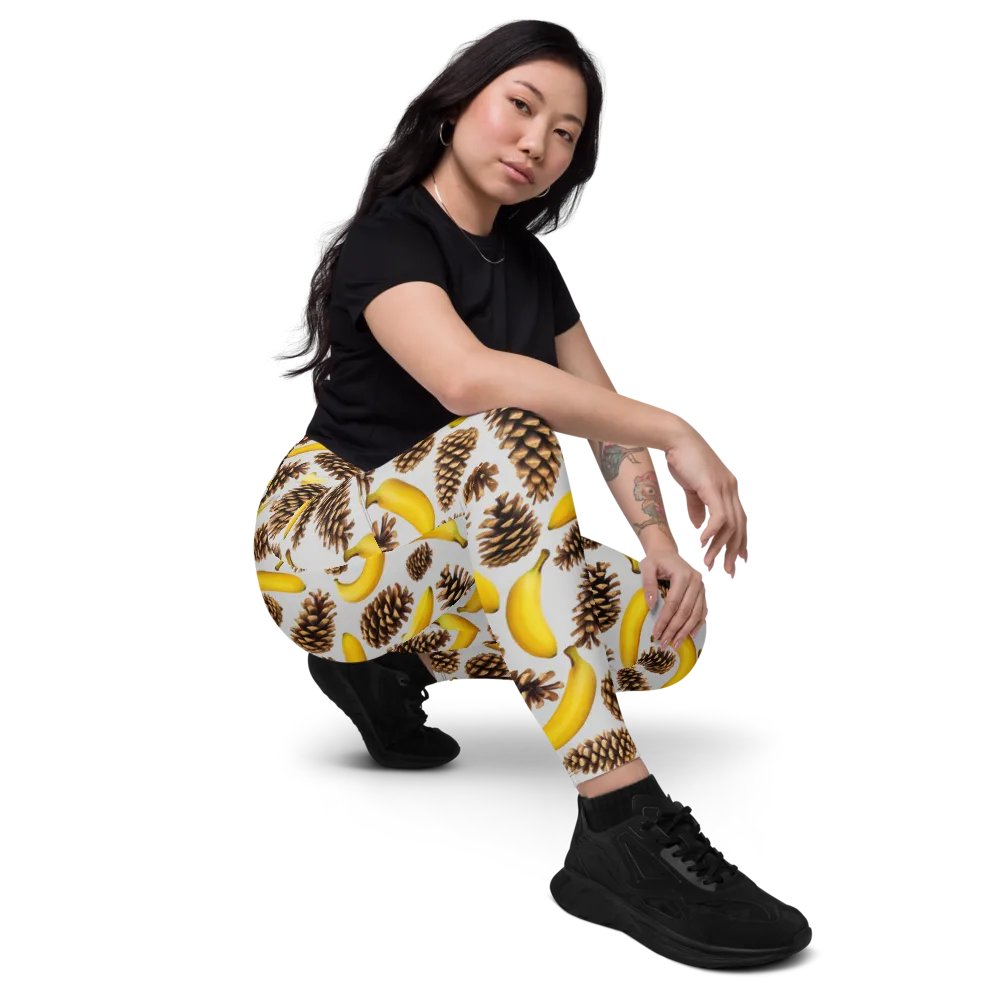 Banana Conifer on Leggings with Pockets — Right Front