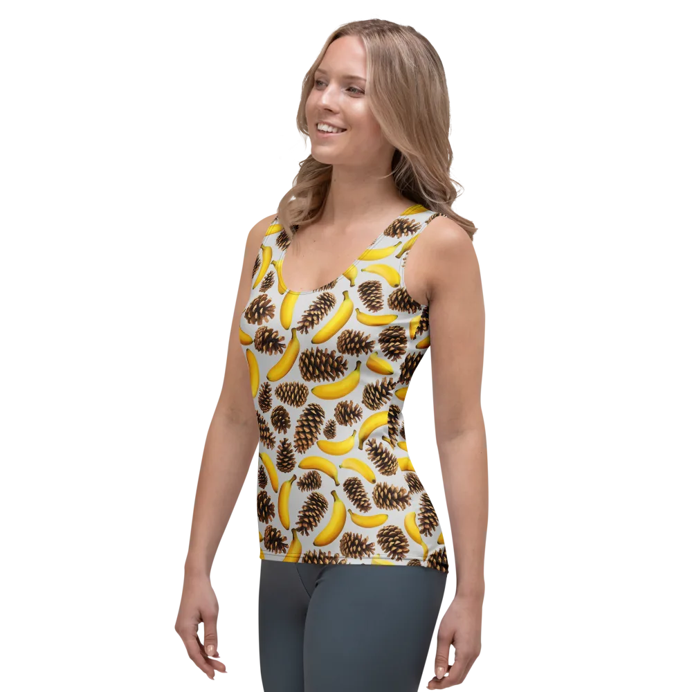 Banana Conifer on Women's Tank Top — Left Front