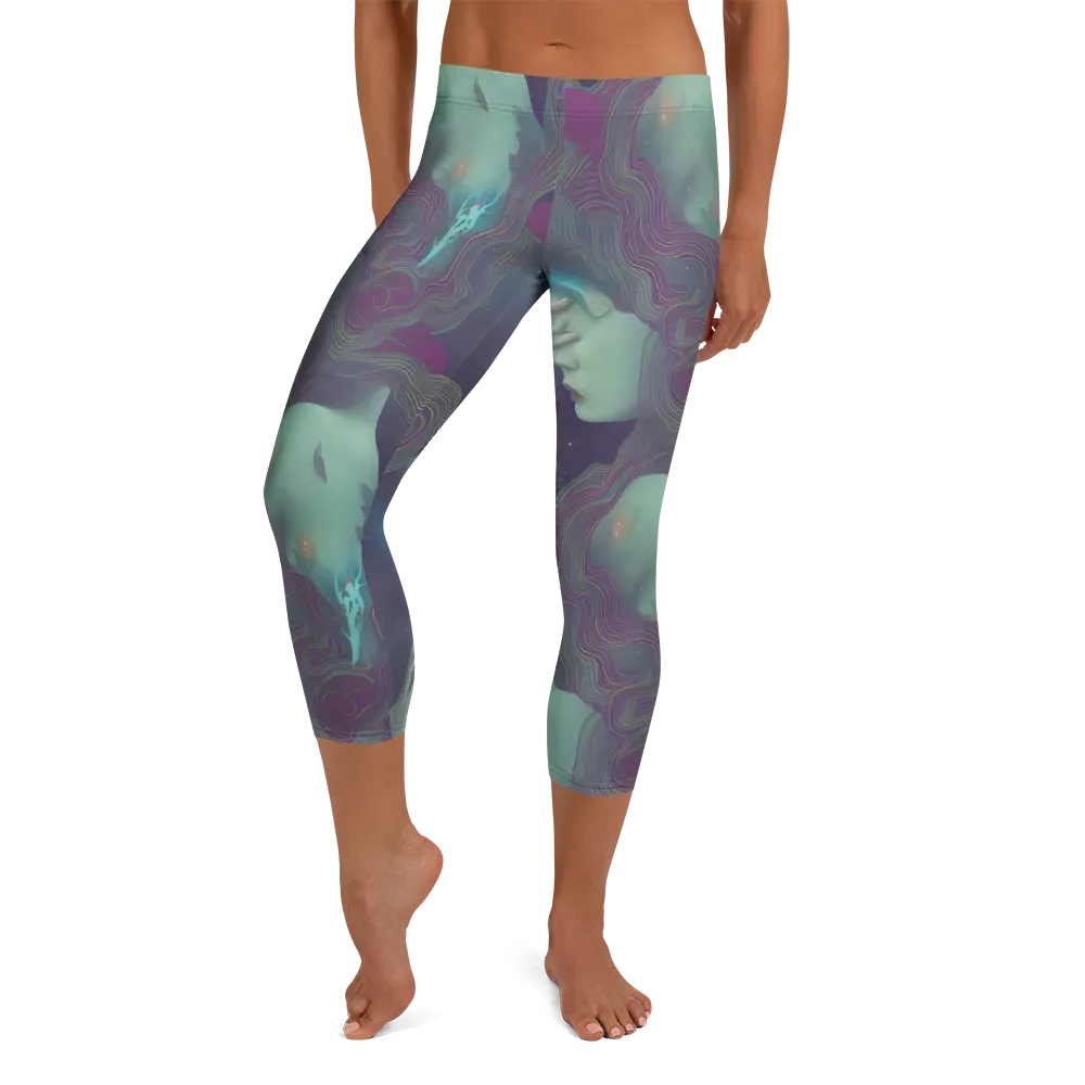 Ethereal Muse on Capri Leggings — Front